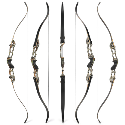 AME ARCHERY F185 60inch 50lbs Recurve Bow and Arrows Camo Set