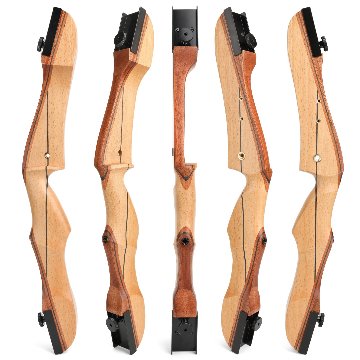 66" Wooden Recurve Bow and Arrows Set 14-24lbs