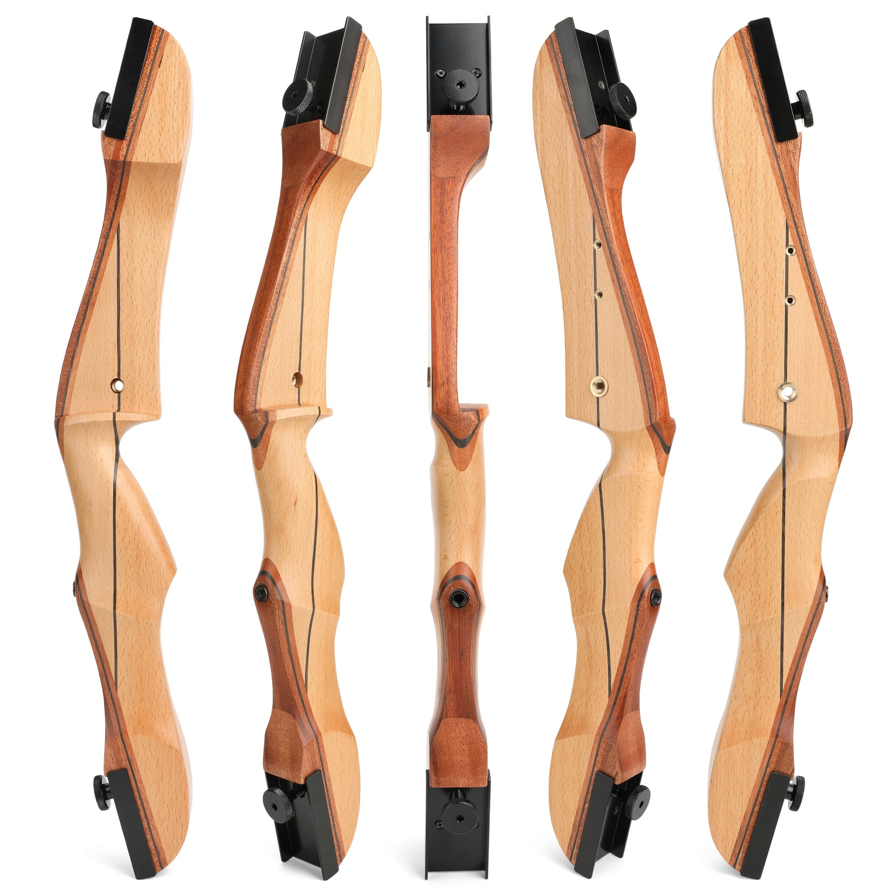 66" Wooden Recurve Bow and Arrows Set 14-24lbs