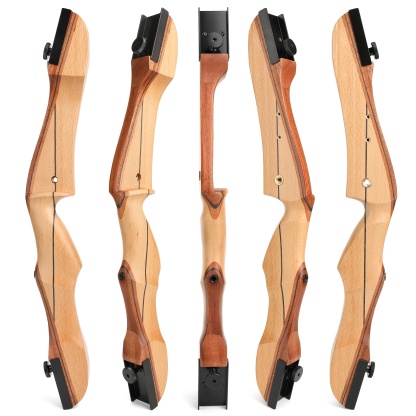 66" Wooden Recurve Bow and Arrows Set 14-24lbs