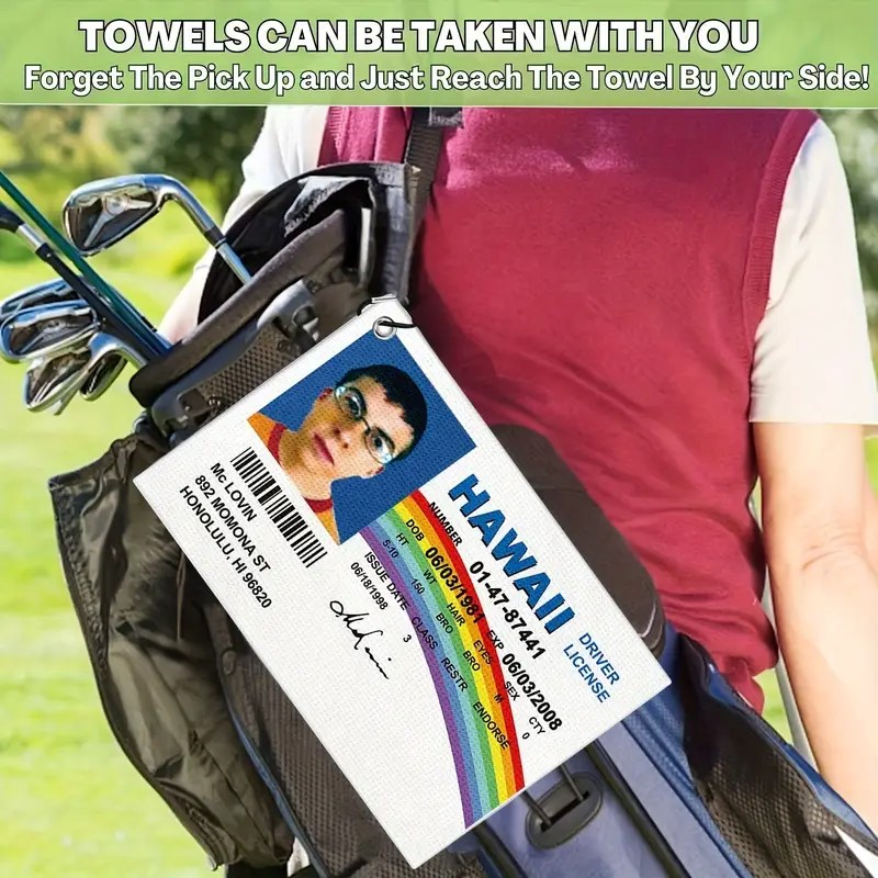 Golf Towel High Polyester Printed Bags Golfers Wiping Golf Clubs