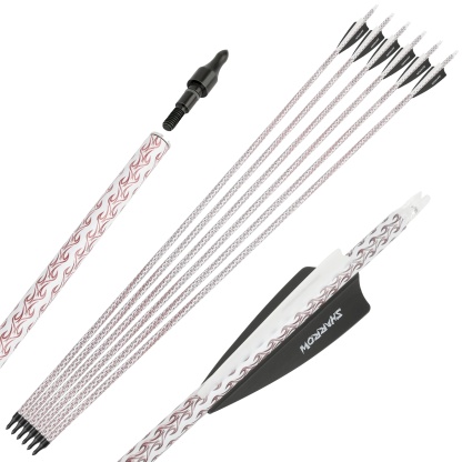 30" Carbon Arrows SP500 Rubber Vanes 100Grain Tips Archery Hunting