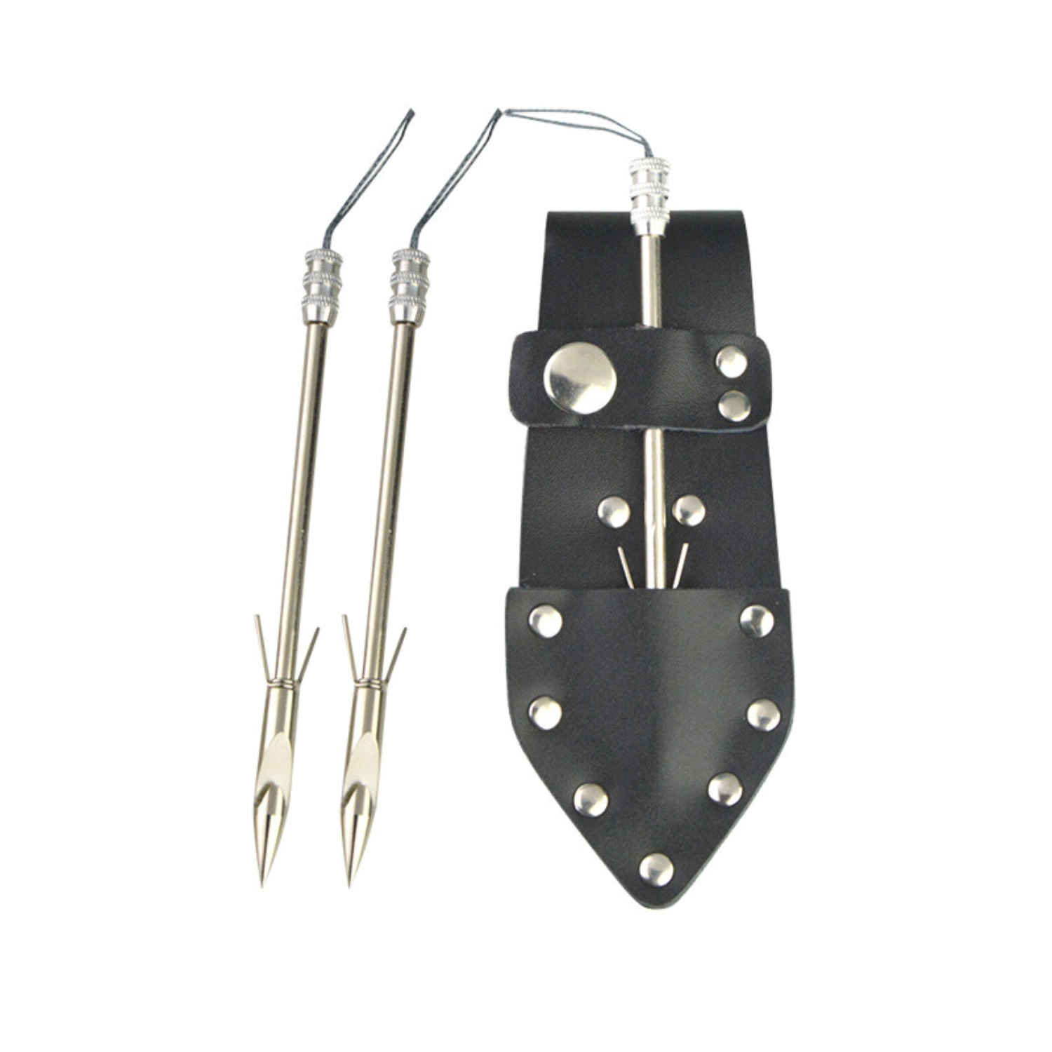 6X Bowfishing Darts Arrowhead  Tips Quiver Bow Fishing Hunting