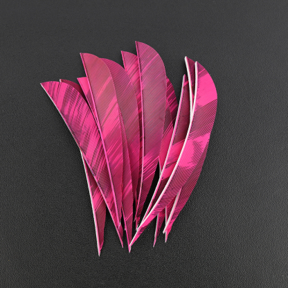 AME ARCHERY 4"/5" Iridescent Nature Feather Waterdrop Fletching – Right Wing(50pcs)