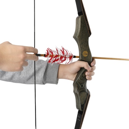 60" Archery Takedown Longbow Wooden30-45lbs American Target Hunting