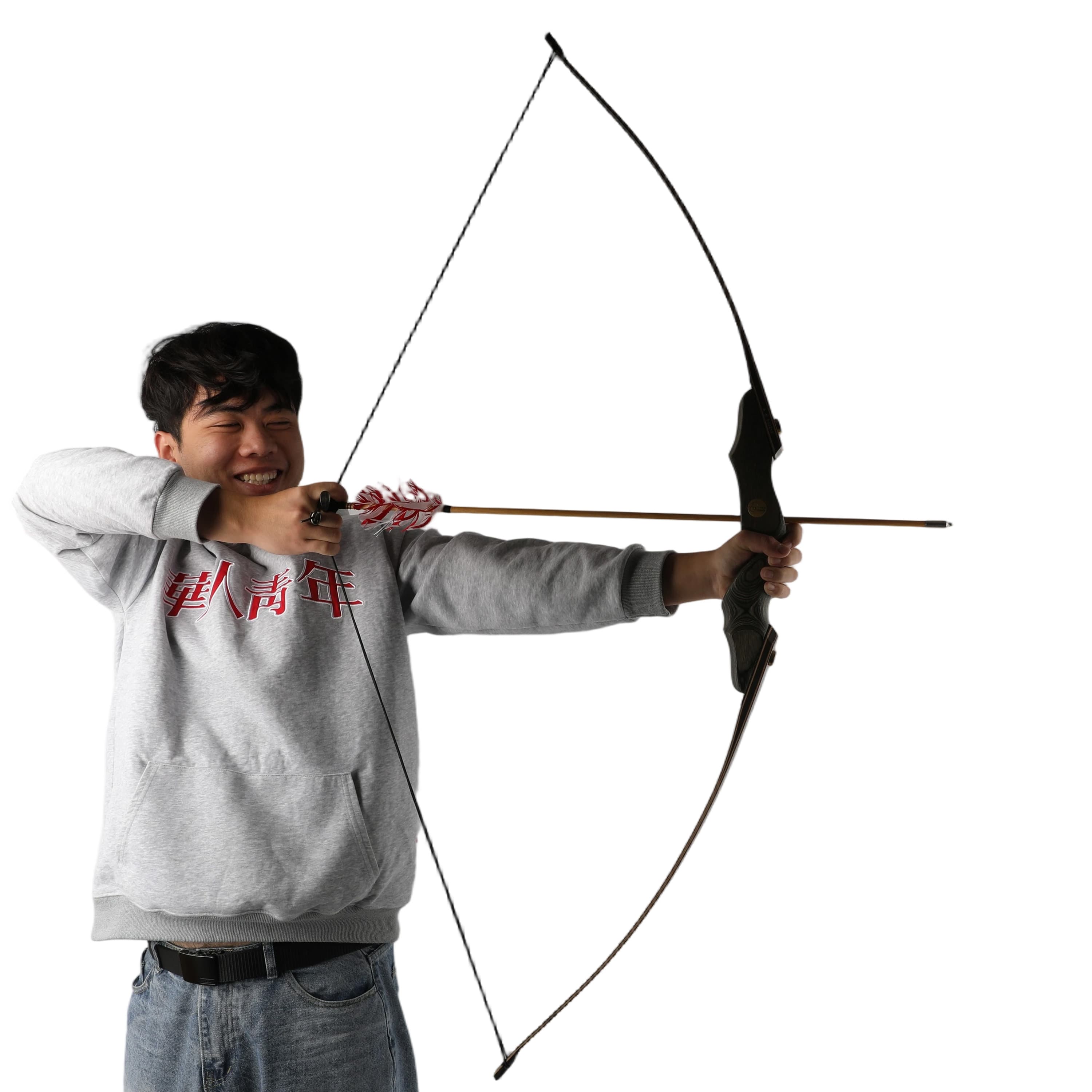 60" Archery Takedown Longbow Wooden30-45lbs American Target Hunting