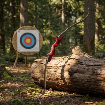 Traditional 60" Recurve Bow 20-60lb Takedown Hunting Archery Kit