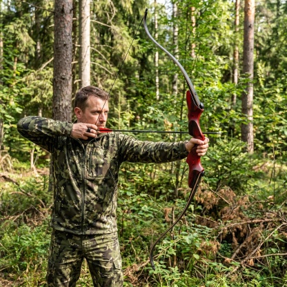 Traditional 60" Recurve Bow 20-60lb Takedown Hunting Archery Kit