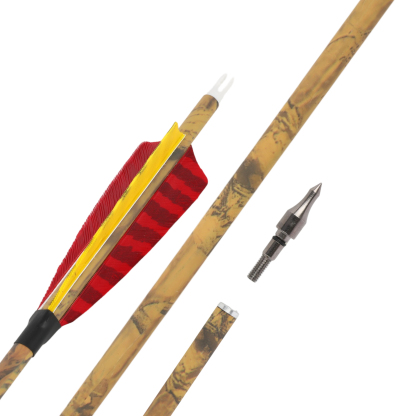 Carbon Mix Arrows, 12pcs, Spine 500, 31.5", 6.2mm ID, 100 Grain Tips