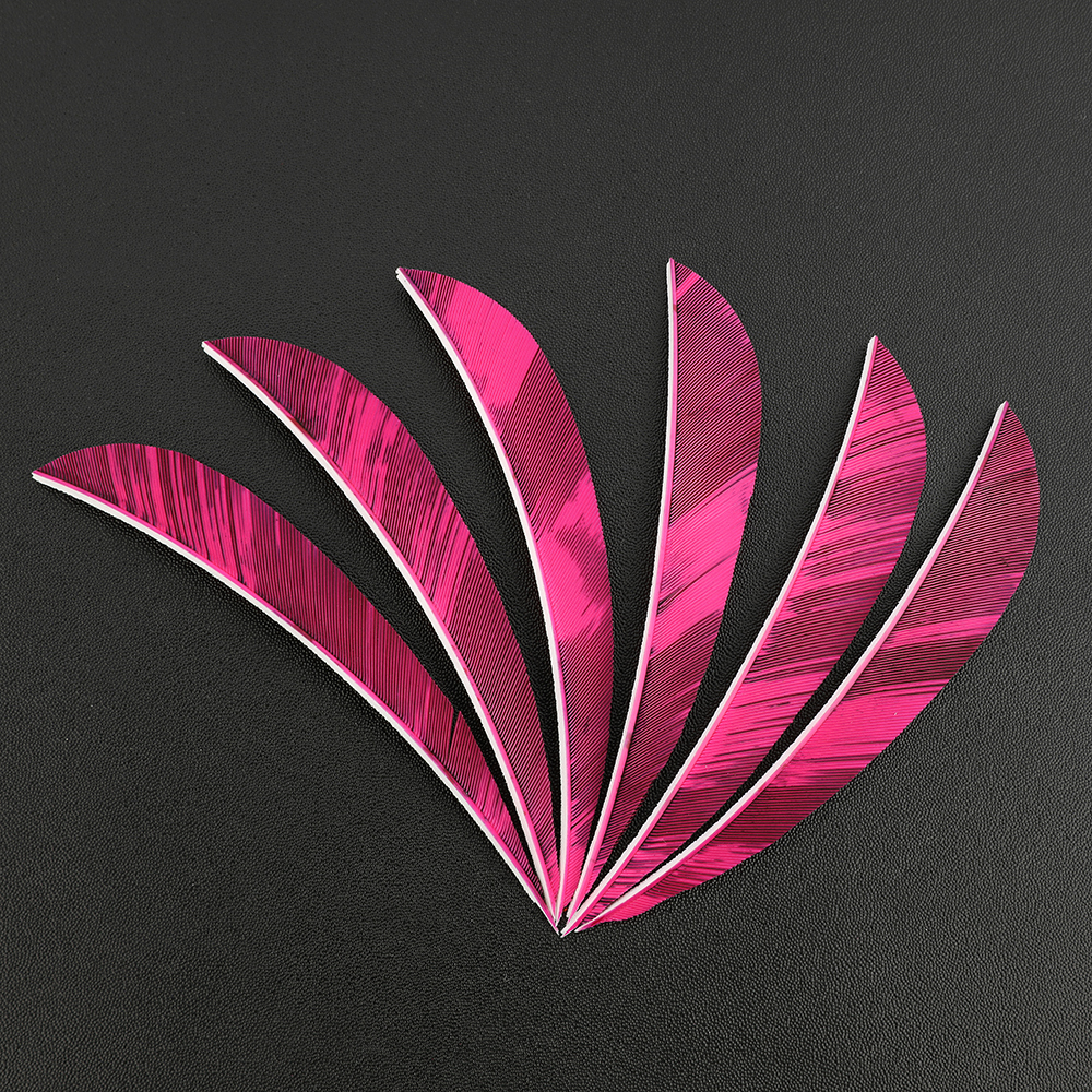 AME ARCHERY 4"/5" Iridescent Nature Feather Waterdrop Fletching – Right Wing(50pcs)