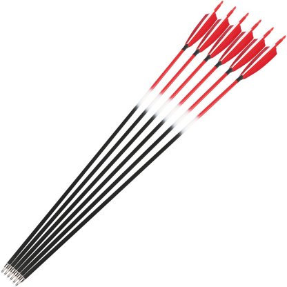 AME ARCHERY Red Mixed Carbon Arrows – Spine 500 (6/12pcs)