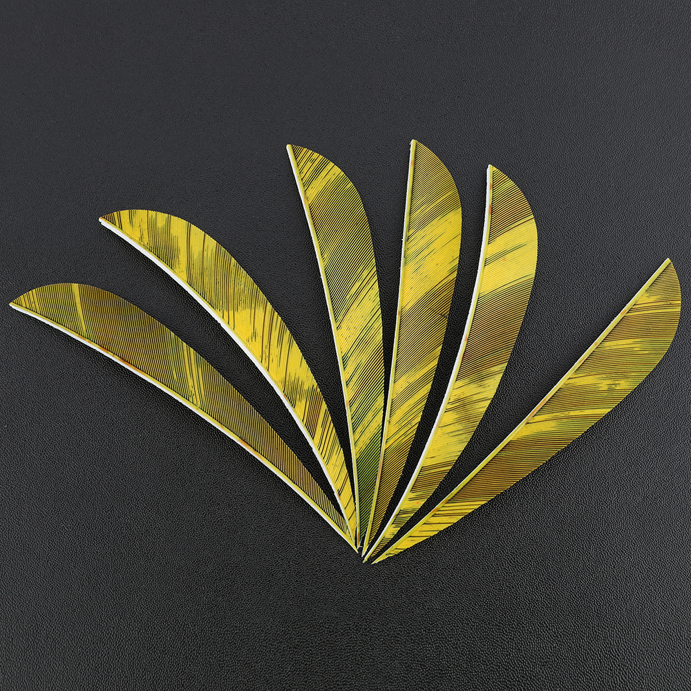 4"/5" Iridescent Nature Feather Waterdrop Fletching – Right Wings