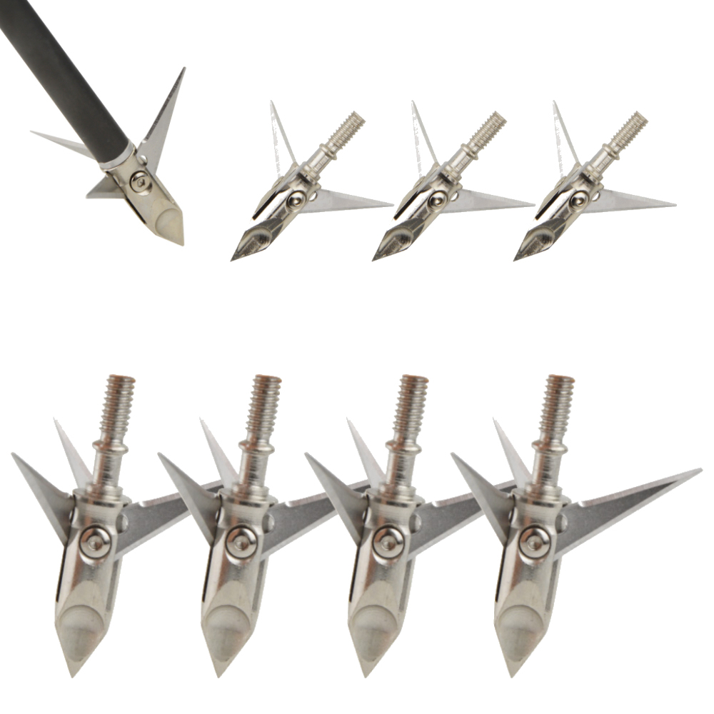 AME ARCHERY Bobcat Stainless Steel Broadheads – 100 Grain (6.5g) 12PCS