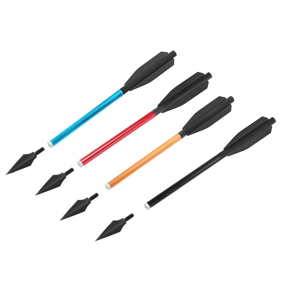 6.7-Inch Mini Crossbow Bolts – Aluminum Arrows with Removable Screw-in Broadhead(6pcs)