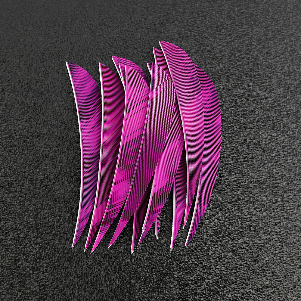AME ARCHERY 4"/5" Iridescent Nature Feather Waterdrop Fletching – Right Wing(50pcs)