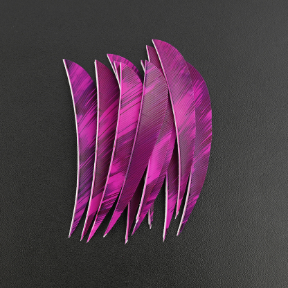 AME ARCHERY 4"/5" Iridescent Nature Feather Waterdrop Fletching – Right Wing(50pcs)