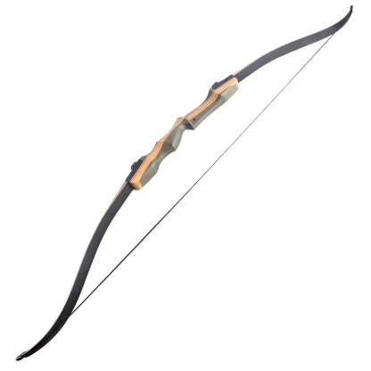 Takedown Recurve Bow, 62", 19" Technology Wood Riser, 50 lbs, Fast Plug-in Design