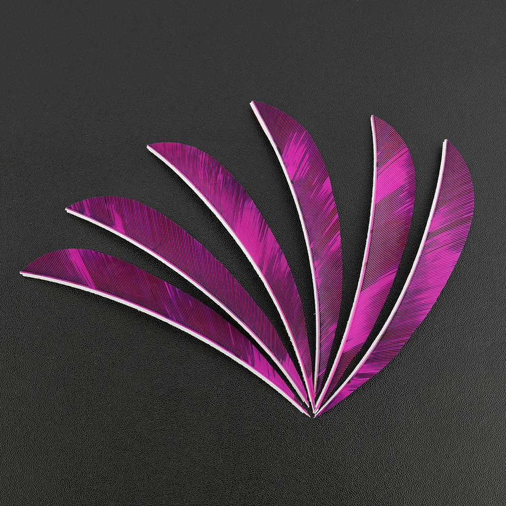 AME ARCHERY 4"/5" Iridescent Nature Feather Waterdrop Fletching – Right Wing(50pcs)