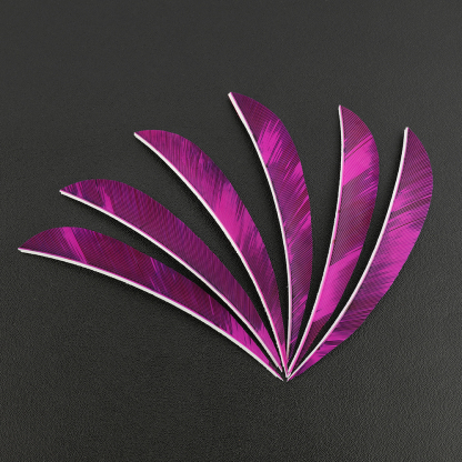 AME ARCHERY 4"/5" Iridescent Nature Feather Waterdrop Fletching – Right Wing(50pcs)