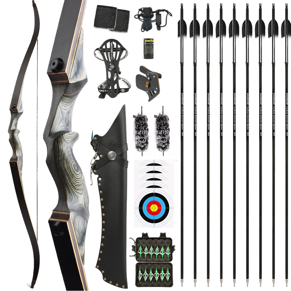 BlackHunter 60" Recurve Bow Arrow Set 20-60lbs RH LH