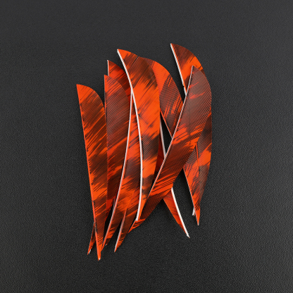AME ARCHERY 4"/5" Iridescent Nature Feather Waterdrop Fletching – Right Wing(50pcs)