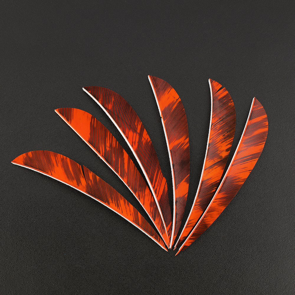 AME ARCHERY 4"/5" Iridescent Nature Feather Waterdrop Fletching – Right Wing(50pcs)