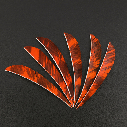 AME ARCHERY 4"/5" Iridescent Nature Feather Waterdrop Fletching – Right Wing(50pcs)