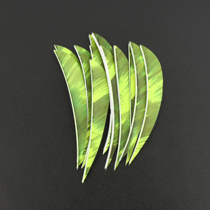 AME ARCHERY 4"/5" Iridescent Nature Feather Waterdrop Fletching – Right Wing(50pcs)