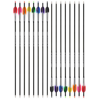 AME ARCHERY 5-Inch Dye Feather Carbon Arrows(12pcs)