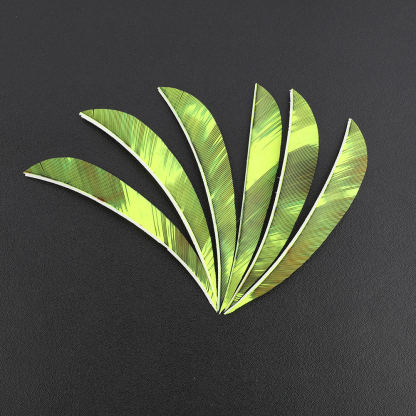 AME ARCHERY 4"/5" Iridescent Nature Feather Waterdrop Fletching – Right Wing(50pcs)