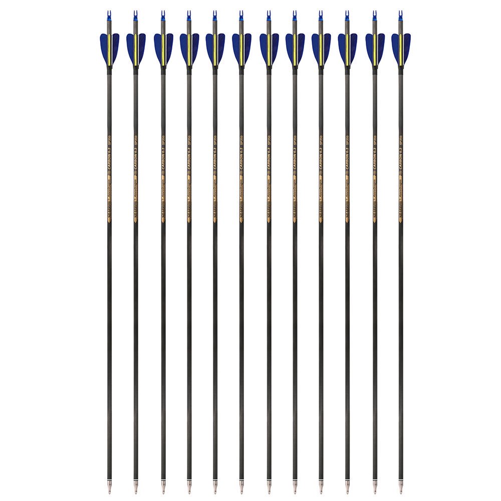 AME ARCHERY 2-inch Heart-Shaped True Feather Pure Carbon Arrows(12PCS)