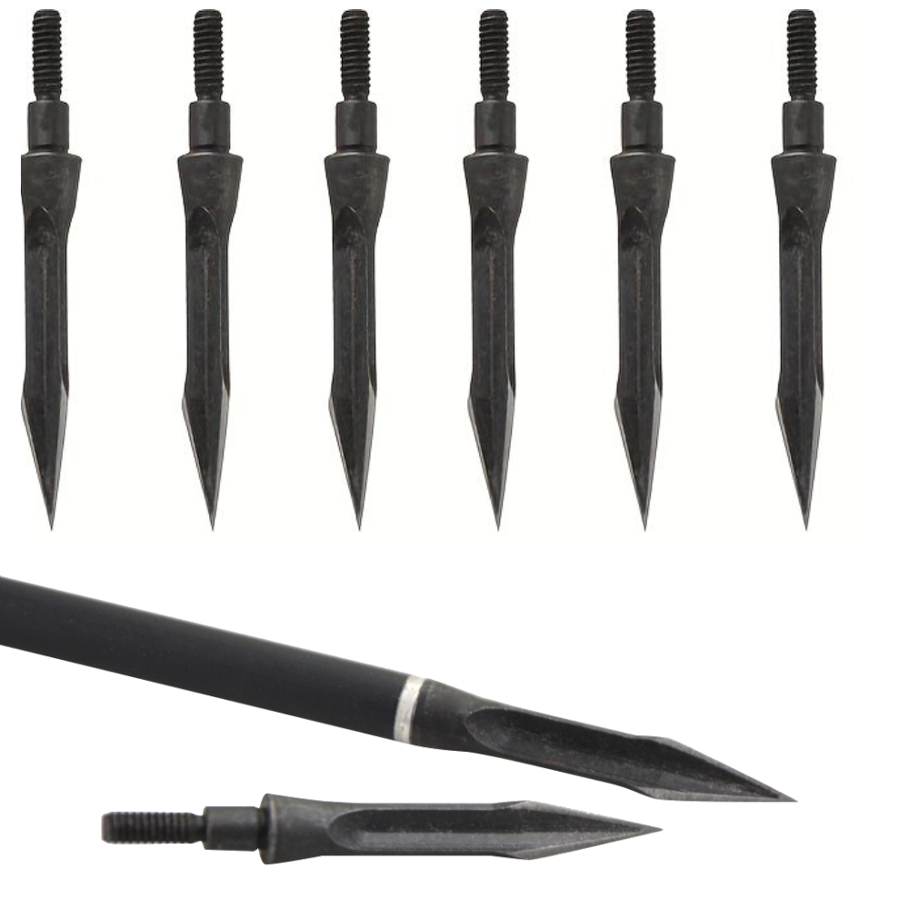 AME ARCHERY Blade Piercing Carbon Steel Arrow Tips(12pcs)