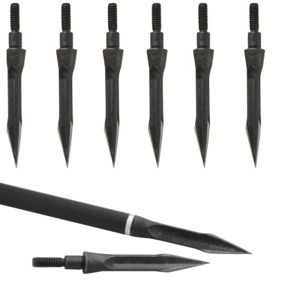 AME ARCHERY Blade Piercing Carbon Steel Arrow Tips(12pcs)