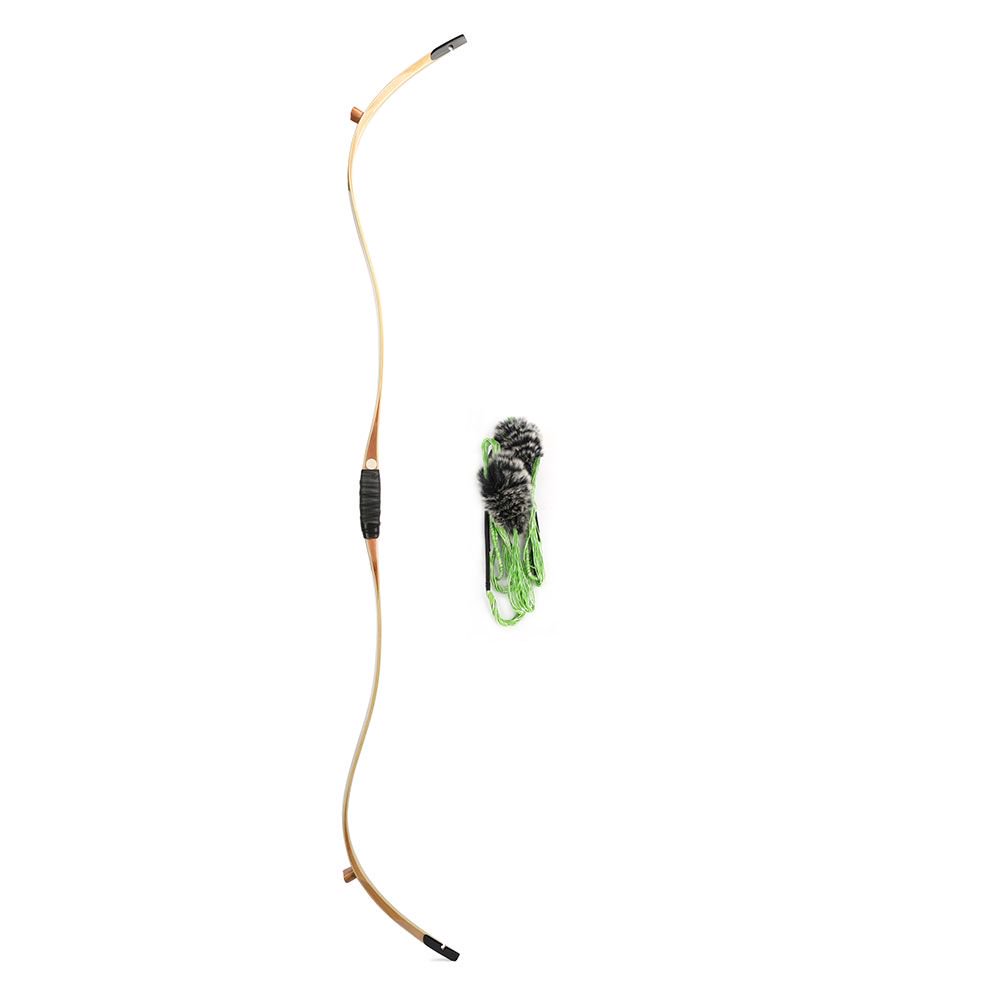 Moyun Traditional Laminated Recurve Bow – Bamboo Core & Clear Fiberglass, 20–45lbs
