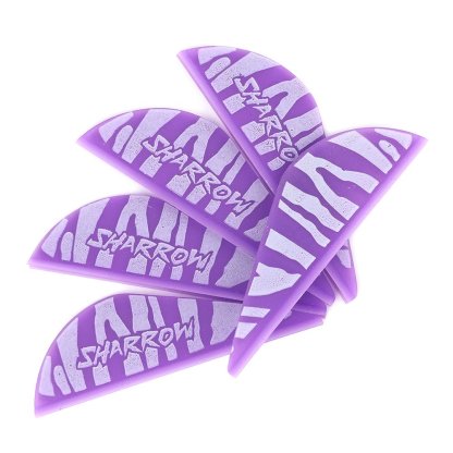 AME Archery Water Drop Zebra Print Rubber Feather – 2 Inch (50pcs)