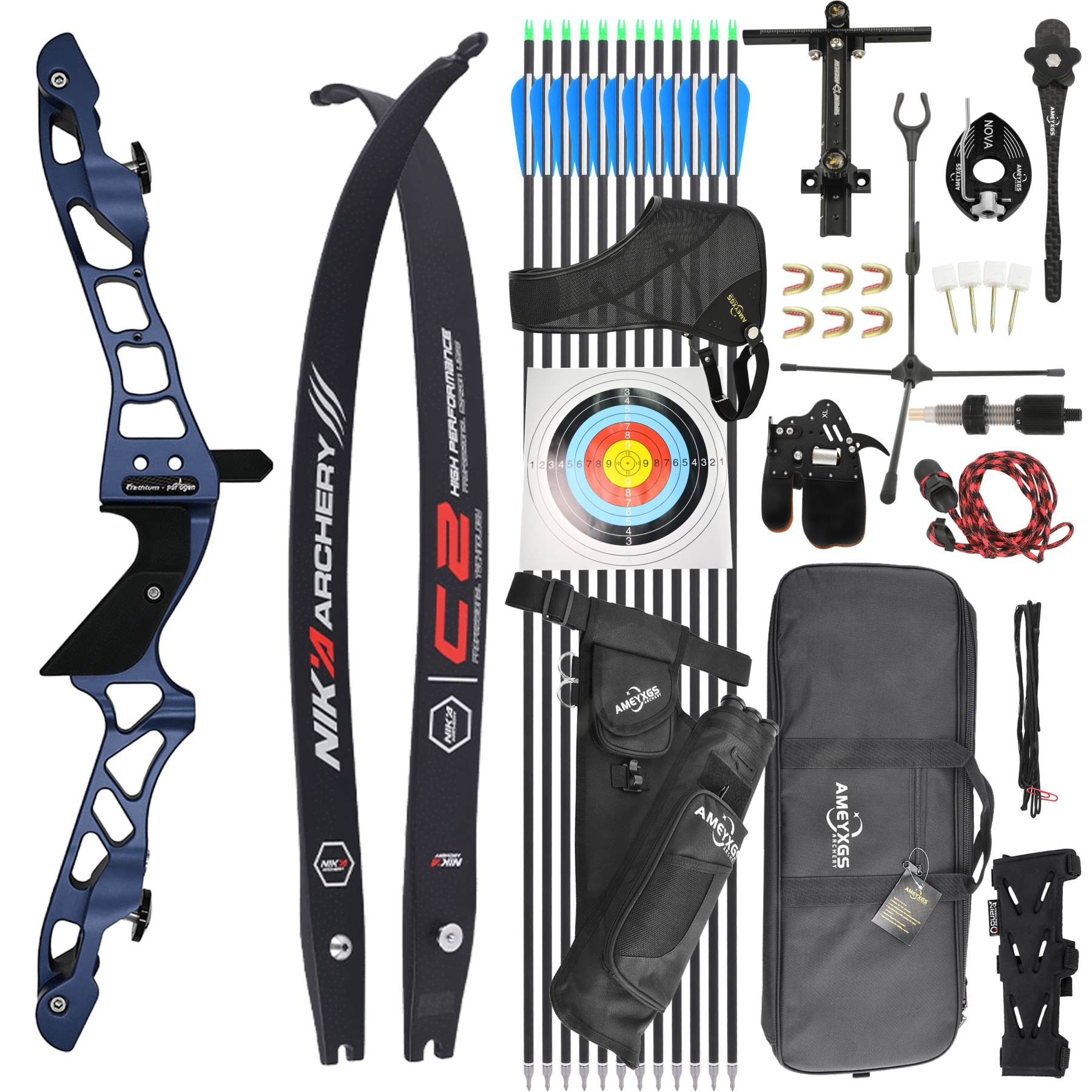 30/40/50bs Recurve Bow Kit Takedown Hunting Bow