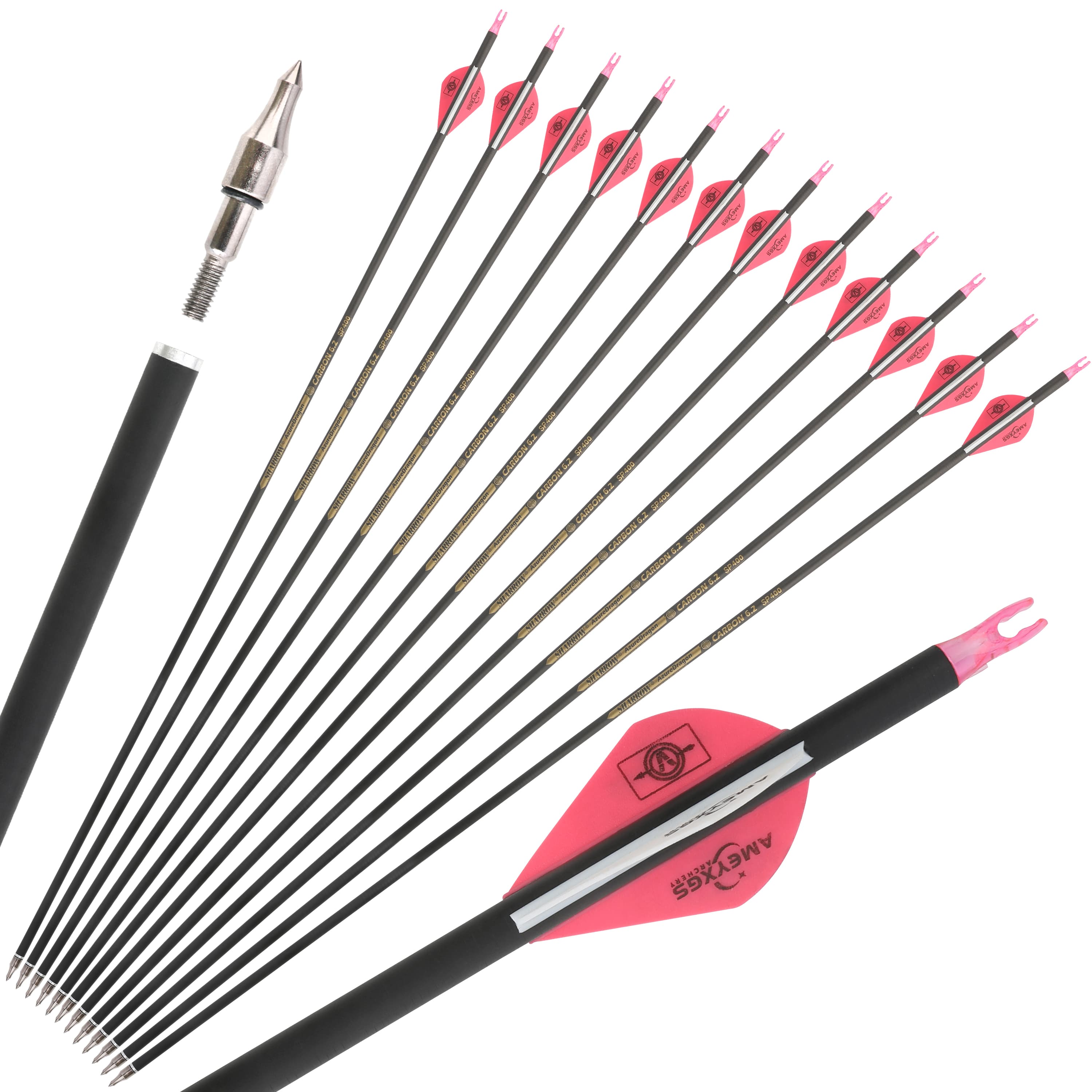 Hunting Carbon Arrows SP500 Vanes 30" Archery Target Shooting