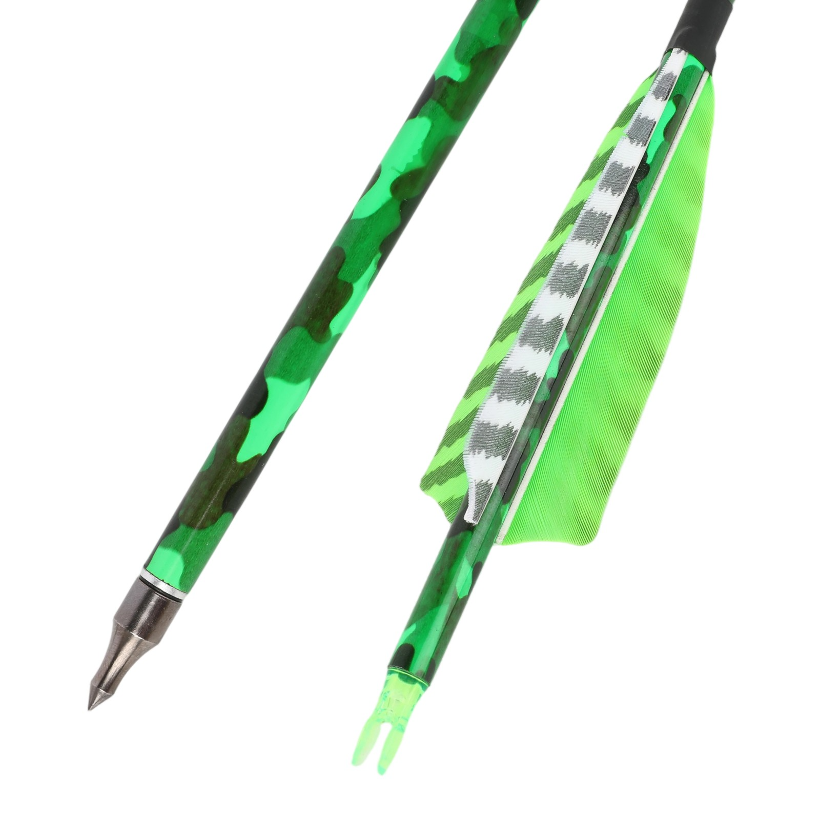 30" Carbon Arrows Camo 4" Feather SP500 Archery Hunting