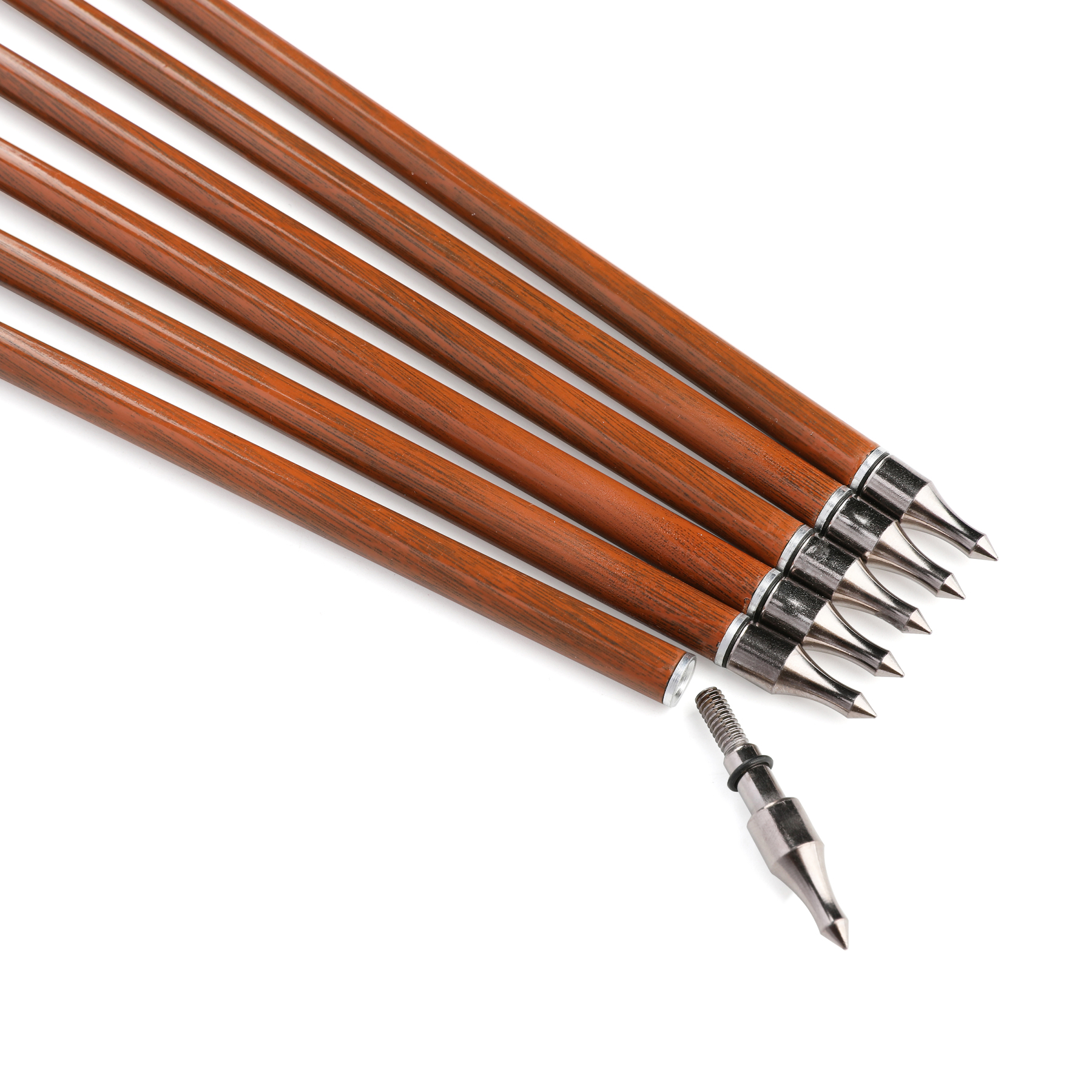 AME 30" Mixed Carbon Arrows, 12 pcs, 100 Grain, Teardrop Fletching