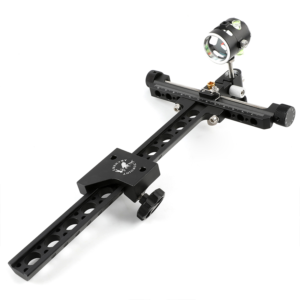 TP8510 Compound Bow Sight - Adjustable, CNC Machined, with Micro-Adjustable Fiber Optic