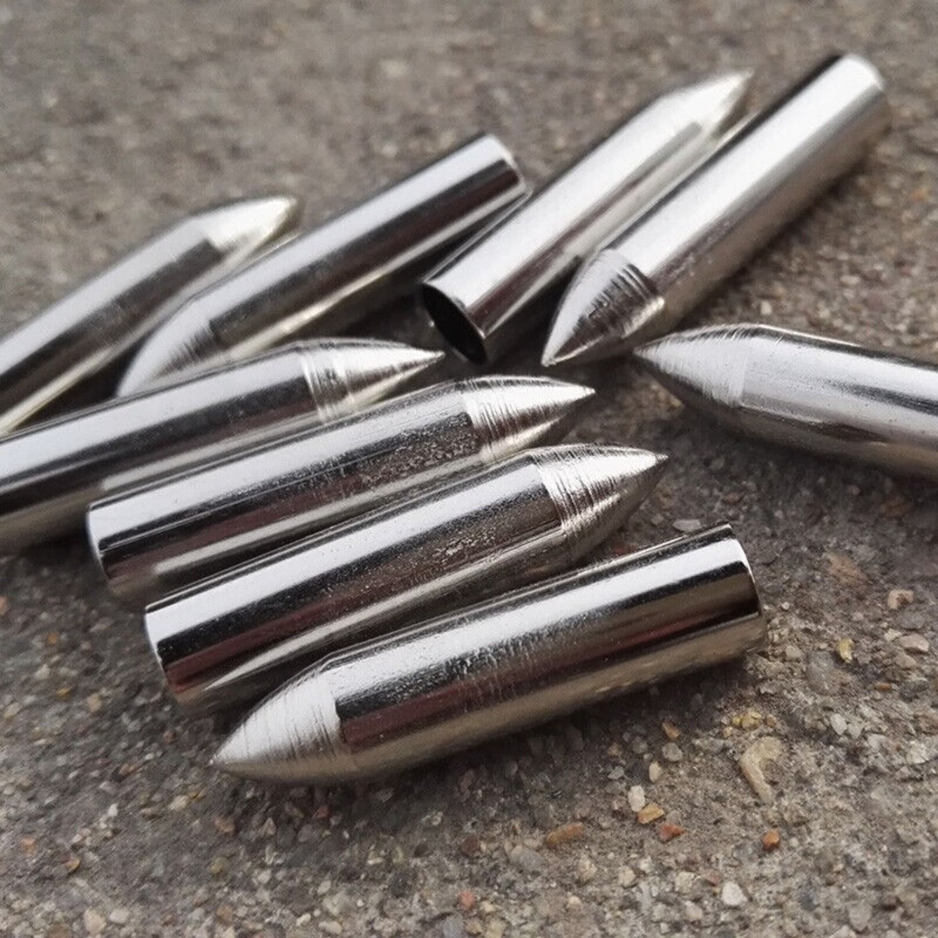 AME ARCHERY 8mm Stainless Steel Arrowheads(12pcs)