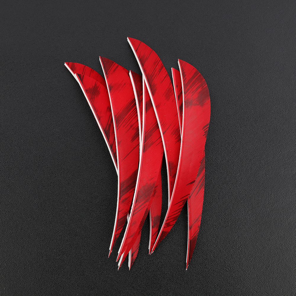 AME ARCHERY 4"/5" Iridescent Nature Feather Waterdrop Fletching – Right Wing(50pcs)