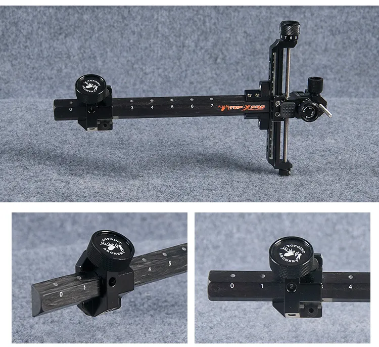 TOPOINT TP1003 Carbon Bar Recurve Bow Sight  RH/LH Compatible
