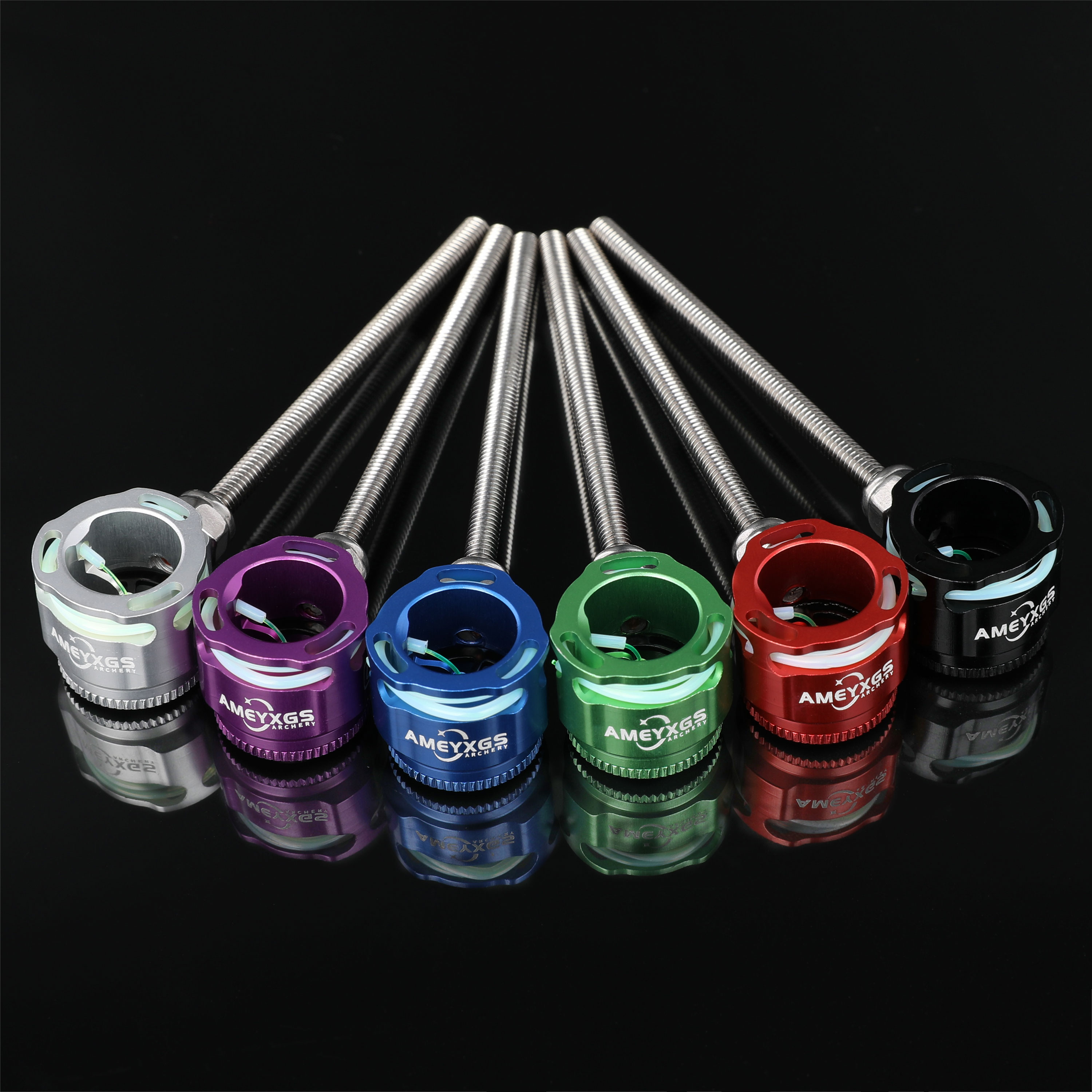 CX1 Olympic Recurve Bow Sight Aperture, 0.019" Fiber Optic, Alloy, Multiple Colors