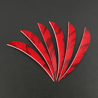 AME ARCHERY 4"/5" Iridescent Nature Feather Waterdrop Fletching – Right Wing(50pcs)