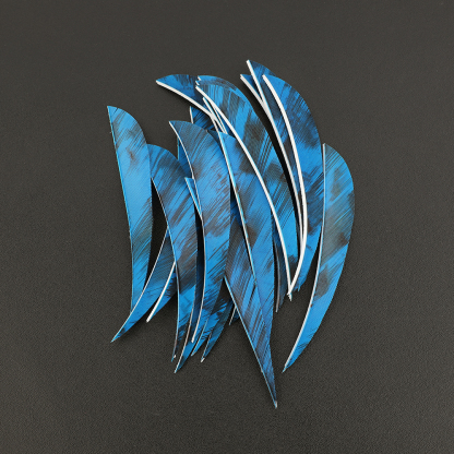 AME ARCHERY 4"/5" Iridescent Nature Feather Waterdrop Fletching – Right Wing(50pcs)