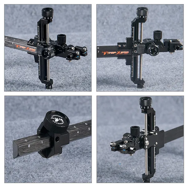TOPOINT TP8810 Carbon Bar Target Compound Bow Sight RH/LH Compatible (No Scope)