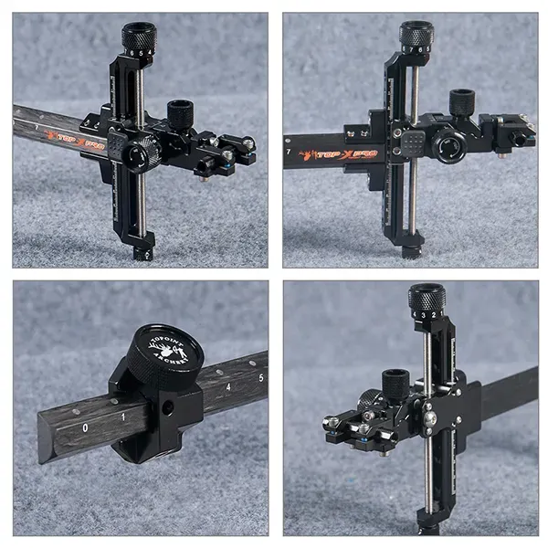 TOPOINT TP8810 Carbon Bar Target Compound Bow Sight RH/LH Compatible (No Scope)