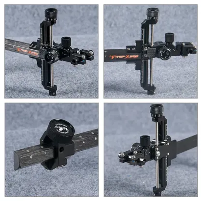 TOPOINT TP8810 Carbon Bar Target Compound Bow Sight RH/LH Compatible (No Scope)