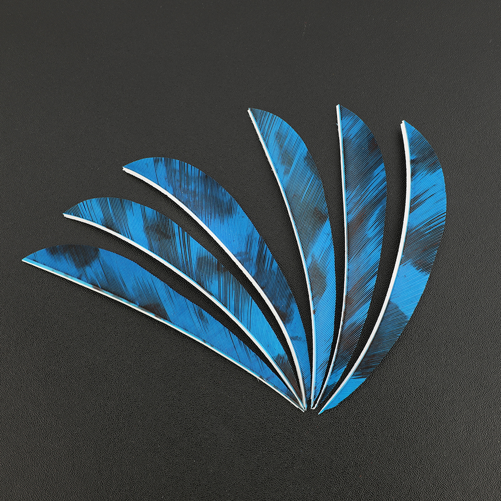 AME ARCHERY 4"/5" Iridescent Nature Feather Waterdrop Fletching – Right Wing(50pcs)